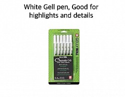 White Gell pen