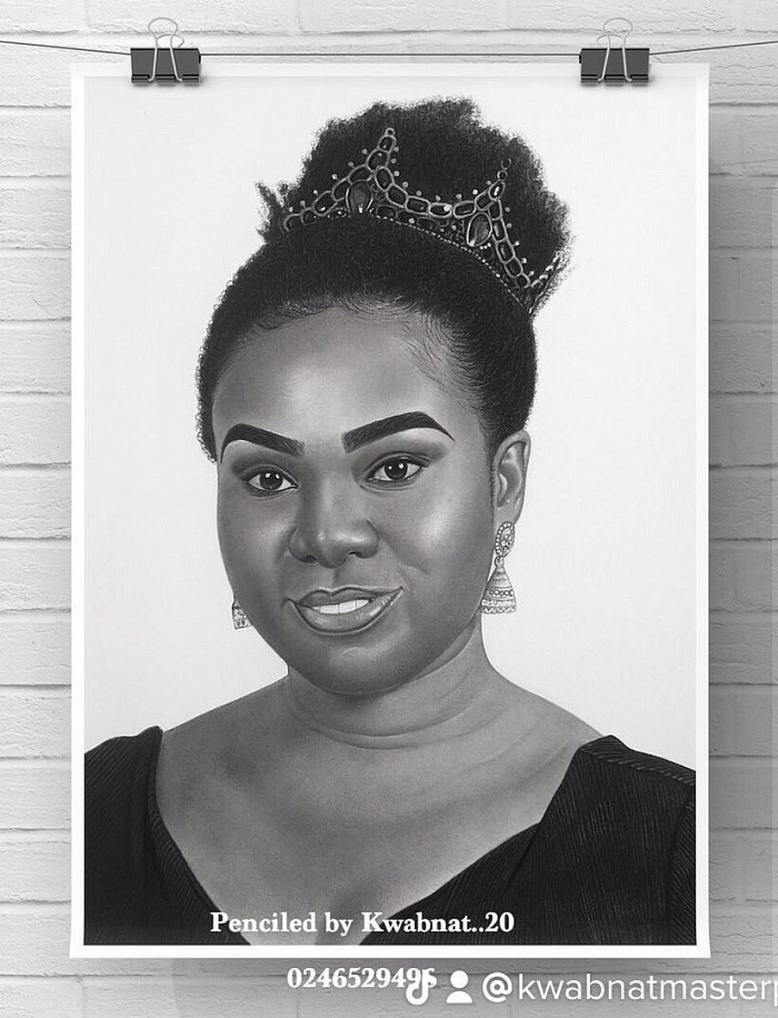 Tittle: Miss Gina (Graphite & Charcoal on paper (12x16”)