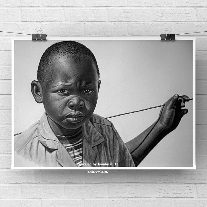 Tittle:African Child (Graphite on chromocoat paper (20x16”)