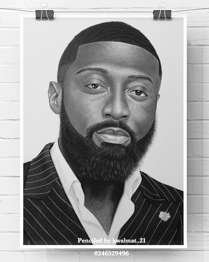 Tittle: Kojo Jones (Graphite & Charcoal on paper (20x24”)